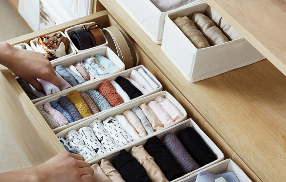 Fabric Drawer Organizer for Clothes and Accessories