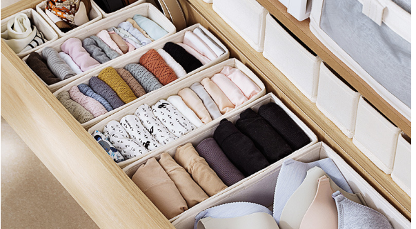 Fabric Drawer Organizer for Clothes and Accessories